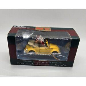 Maisto Classic Christmas Ornaments yellow Volkswagen Santa reindeer